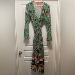 Maaji animal print wrap maxi dress. Size sm.